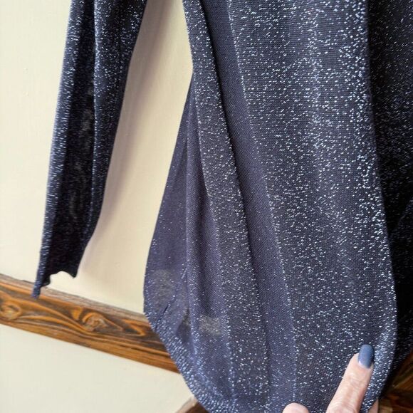 Women's Lightweight Navy Blue Cardigan - Picture 3 of 5